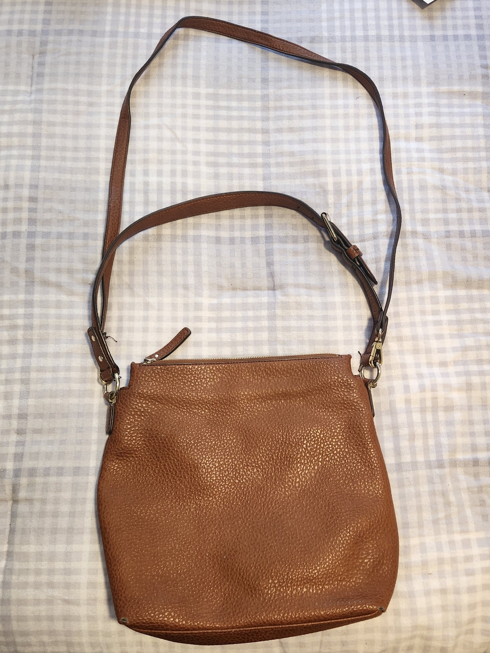 Leather Crossbody Bag in Brown